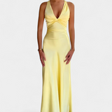 Elegantní šaty Lea s přehozeným pasem a výstřihem do V