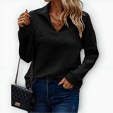 Nina - Elegantní top s poloviční zipem
