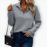Nina - Elegantní top s poloviční zipem