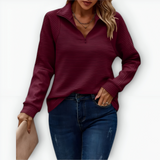 Nina - Elegantní top s poloviční zipem
