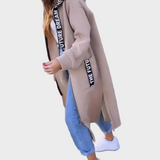 Růžová - Dlouhá mikina s kapucí