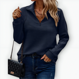 Nina - Elegantní top s poloviční zipem