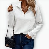 Nina - Elegantní top s poloviční zipem