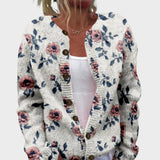 Čaj - Podzimní květinový kardigan