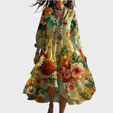 Marina – Elegantní boho šaty s květinovým vzorem