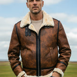 Dorian™ | L’Aviateur: Kožená bunda s kožešinovými detaily