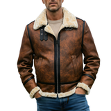 Dorian™ | L’Aviateur: Kožená bunda s kožešinovými detaily