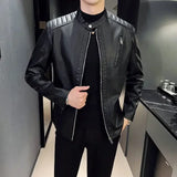 Adrien™ | Elegantní úzká kožená bunda