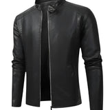 Alexandre™ | Elegantní pánská kožená motorkářská bunda