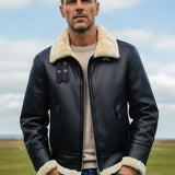 Dorian™ | L’Aviateur: Kožená bunda s kožešinovými detaily